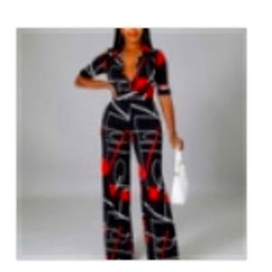 2xl (runs small), Jumpsuit, brand new, polyester, wide leg, stretch all over.
